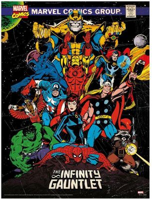 Avengers - s potlačou, rukavice Infinity PM7780 (40 cm x 30 cm) (viacfarebné)