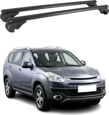 Produktbild von Dachträger Grundtäger für Citroen C-Crosser 2007-2012 75kg Alu Schwarz 2 tlg