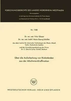 Obrázek produktu pro Über die Aufarbeitung von Rückständen aus der Altschmierölraffination