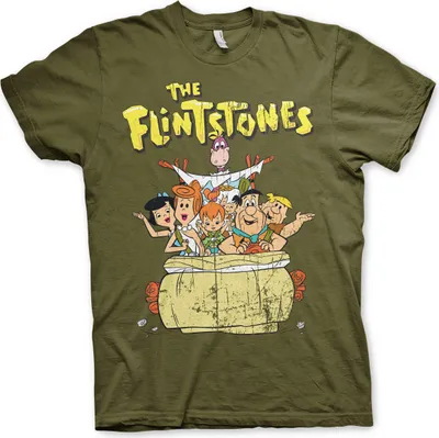 Produktbild von The Flintstones T-Shirt - XX-Large - Olive