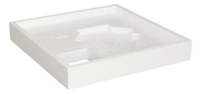 Produktbild von Calmwaters® Duschwannenträger 90x90 cm Modern Select, Passend für Quadrat-Duschwanne 90 x 90 x 2,5 cm, Styropor-Wannenträger, Schall- und wärmedämmend, Direkt verfliesbar, Weiß, 03AX3022