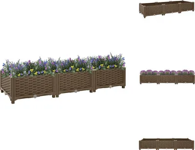 Produktbild von vidaXL Hochbeet 120x40x23 cm Polypropylen - Blumentöpfe & Pflanzgefäße