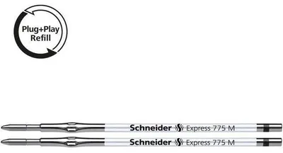 Produktbild von Schneider Kugelschreiberminen 775 M schwarz 2 Stück