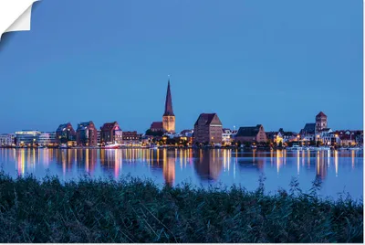 Produktbild von ARTland Poster Blick über Warnow auf Rostock Größe: 60x40 cm