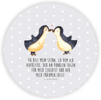 Produktbild von Mr. & Mrs. Panda magnet Pinguin Liebe - Grau Pastell - Geschenk, für pinwand, Hochzeit, kühlschrank, Freundin, pinnwand, Hochzeitstag, Vertraut, Kühlschrankmagnet, fotos