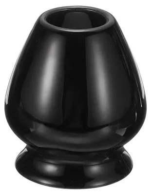 Produktbild von Keramik Chasen Ständer - Matcha Besenhalter für Teeverkostung - Schwarz - 72 mm