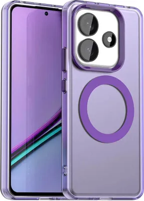 Produktbild von Handyhülle für Xiaomi Redmi Note 14 5G, Hülle Kompatibel mit MagSafe, Schlank Durchscheinend Matt Stoßfest Schutzhülle Lila