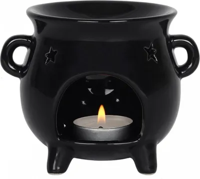 Produktbild von Schwarze Hexenkessel Teelicht Lampe für Duftöl