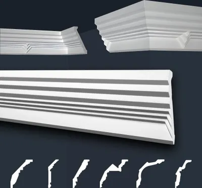 Produktbild von Marbet Deckenleisten weiß Sparpaket aus Styropor EPS - Stuckleisten gemustert, im traditionellen Design - (36 Meter B-38) Styroporleiste Winkelleiste Wandleiste
