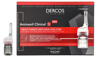 Produktbild von Vichy 3337875522748, Männer, 6 ml, 3 Woche(n), Flüssigkeit, Tropfflasche, AQUA / WATER - ALCOHOL DENAT. - DIAMINOPYRIMIDINE OXIDE - ACRYLATES/BEHENETH-25 METHACRYLATE...