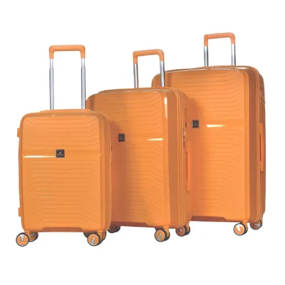 Produktbild von Hoffmanns Hartschalenkofferser 3-teilig in Orange - 360° Rollen & Teleskopgriff