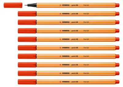Produktbild von Fineliner - STABILO point 88 - 10er Pack - rot