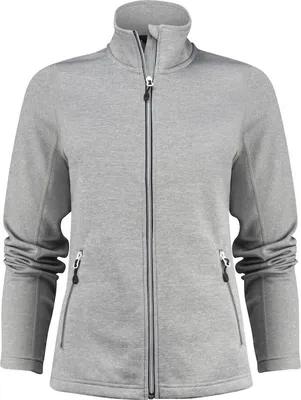 Produktbild von Damen Sweatjacke Powerslide Rot Stretch 280 g/m² mit Vordertaschen und Kontrast-Reißverschlüssen