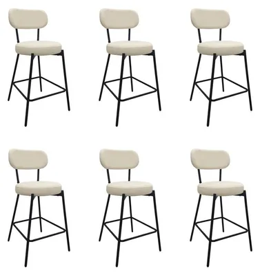 Immagine prodotto di Sgabelli isola bar metallo velluto H65cm CELESTE