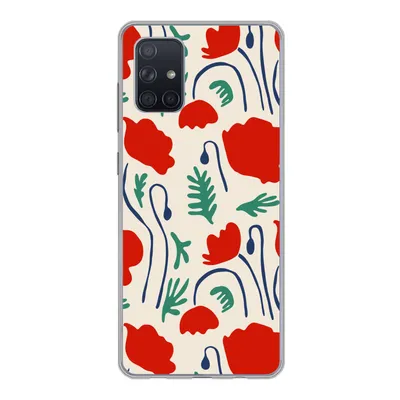 Produktbild von MuchoWow® Handyhülle Schutzhülle Hülle für Samsung Galaxy A51 Blumen - Rose - Muster Silikon Softcase Handy Hülle - Schutzabdeckung