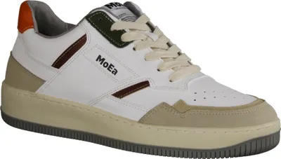 Produktbild von Moea Gen1 6742 Herrensneaker, vegan, White/Pumkin, Biomaterial - Herrenschuhe Sneaker / Schnürschuh, Weiß