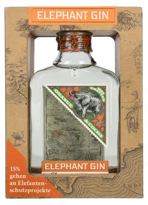 Produktbild von Elephant Gin Orange & Cocoa 40% Vol. 0,5l in Geschenkbox
