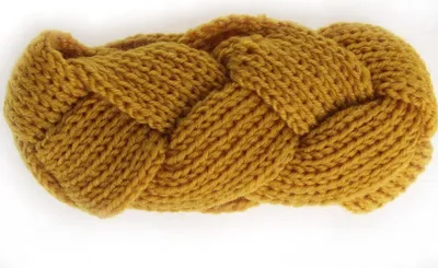 Produktbild von Modernes warmes gestricktes Stirnband in Gelb für den Winter