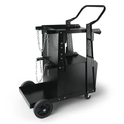 Produktbild von VEVOR Schweißwagen 2 Ablageflächen mit Abschließbarem Schrank Schweißmobil Max. 120kg Schweßgeräte Wagen mit 2 Gasflaschenhalterung Ideal für Handschweißen Schutzgasschweißen Argon-Lichtbogenschweißen