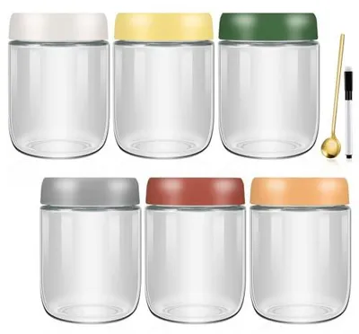 Zdjęcie produktu dla Słoiki szklane na przetwory 500 ml zestaw 6 szt z pokrywką