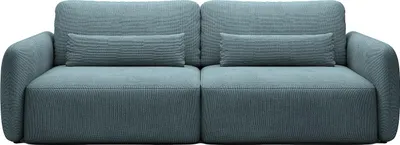 Produktbild von Sofa mit Schlaffunktion 3-Sitzer - Strukturstoff - Blau - VOPOZA