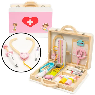 Produktbild von SEVICO Kinder Set Erste Hilfe Set aus Holz für Kinder Spielzeug zum Spielen F158