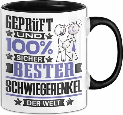 Produktbild von Schwiegerenkel Geschenk Lustiger Spruch für Schwiegerenkel Geschenkidee Bester Schwiegerenkel Der Welt (Schwarz)