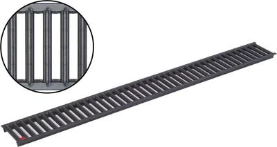 Produktbild von ACO Self® Rost Stegrost Stahl verzinkt pulverbeschichtet 100cm Rinnenrost Entwässerungsrinne Art. Nr. 10305