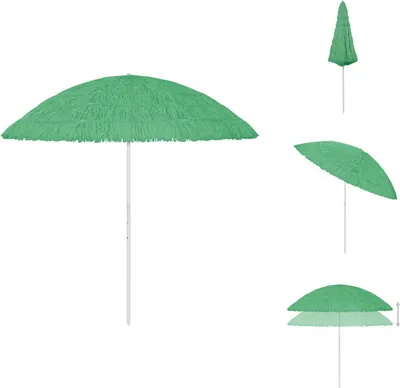 Image de vidaXL Hawaii Parasol Vert 300 cm - Parasols & ombrelles