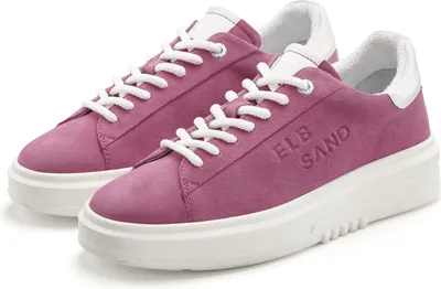 Produktbild von Elbsand Sneaker Schnürschuh, Turnschuh, Schnürhalbschuh, Freizeitschuh, Ledersneaker pink Größe 40