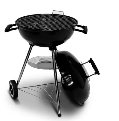 Produktbild von Rundgrill Standgrill Grillwagen BBQ Grill Kugelgrill mit Rollen 47 cm Feuerschale