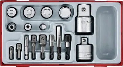 Image de Tengtools 185800109 Jeu D'adaptateurs 1/4"-3/8"-1/2"-3/4" Ttadp17