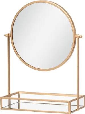 Image de Miroir cosmétique GEMMY avec plateau, Ø 20 cm