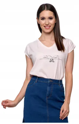 Produktbild von Moraj - T-Shirt Größe M - Bluse Rosa - Damenbluse fur Damen - Damen T-Shirt V-Ausschnitt