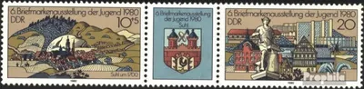 Produktbild von Briefmarken DDR 1980 Mi WZd454 (kompl.Ausgabe) (2532-2533 als Dreierstreifen) postfrisch Briefmarkenausstellung der Jugend