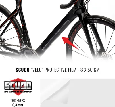 Image de Film de protection pour cadre de vélo, 8 x 50 cm, 0,3 mm d'épaisseur
