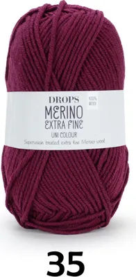 Produktbild von DROPS Merino Extra Fine, Uni Colour 35 dunkelheide