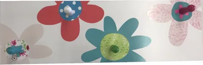 Image de TRÄ PRESENT Portemanteau enfants fleurs