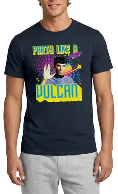 Produktbild von Spreadshirt Star Trek Party Like A Vulcan Geburtstag Männer T-Shirt, L, Navy