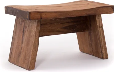 Produktbild von NOSTALGISCHER FUßHOCKER "SCHEMEL" | Mahagoni | Holzhocker | Farbe: 08 honigfarben gewachst