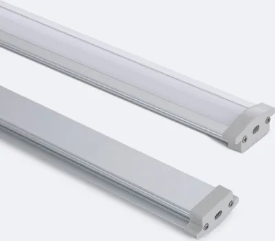 Produktbild von Aluminiumprofil Wasserdicht IP65 Einbau 2m für LED Streifen bis 8 mm Aluminium 2 m Weiß transluzent
