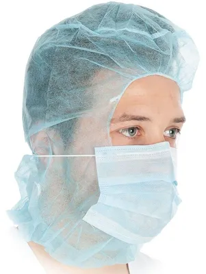 Produktbild von Astrohaube mit Mundschutz starke Qualität universal blau VE=100 Stück