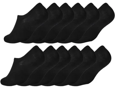 Produktbild von 24 Paar Sneaker Viskose Socken Damen & Herren Atmungsaktiv Sport Socken,  24 Paar, schwarz 35-38