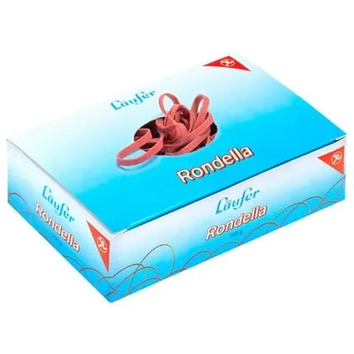 Produktbild von Läufer Gummibänder RONDELLA im Karton 80 x 4 mm 500 g rot