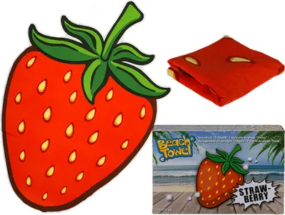 Produktbild von Strandtuch Erdbeere ca. 120 x 70 cm 100% Polyester
