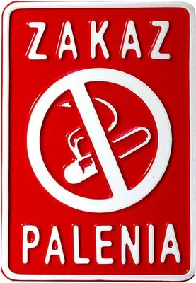 Obrázok produktu pre Tablica 15*20Cm Zakaz Palenia
