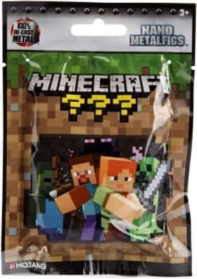 Produktbild von Simba 253261000 Minecraft Nanofigs Plind Pack - Die-cast, Nano Sammelfiguren, 4 cm