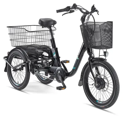 Produktbild von Telefunken TC500 E-Dreirad Elektrofahrrad / Pedelec mit 3-Gang-Nabenschaltung, Fahrradkorb & Seitenschwung, Lithium-Ionen-Akku