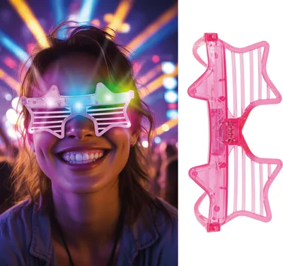 Image de Karnevalsglanz Lunettes de fête en forme d'étoile Jeu de couleurs Carnaval Festival Fasching Accessoires, Couleur : Multicolore