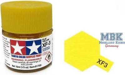 Imagen del producto de Pintura acrílica Tamiya XF3, XF-3 Amarillo mate, 23 ml